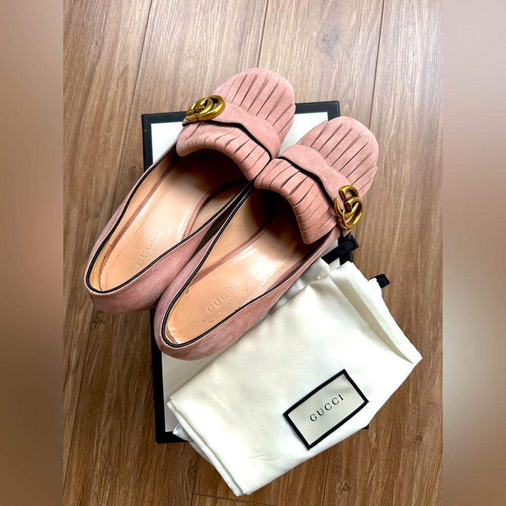 Gucci suede heels